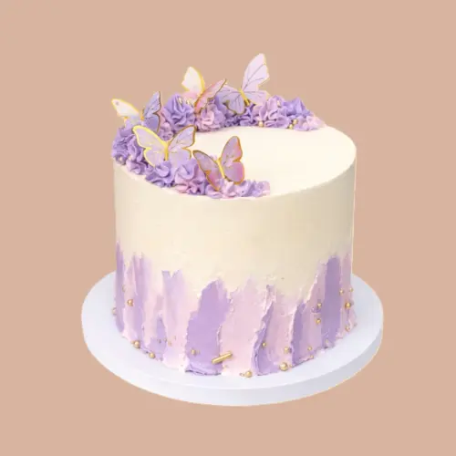 Butterfly Cake Purple – Buttercream Birthday Cake