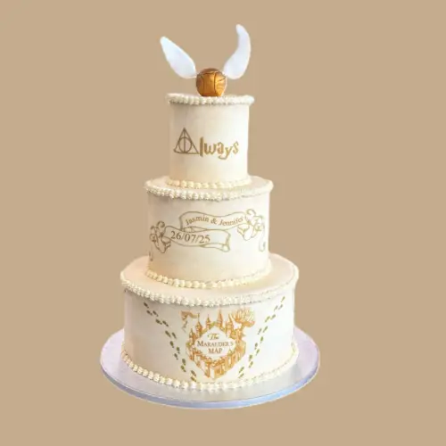 Harry Potter Wedding Cake Always – three-tier