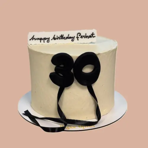 Minimalist 30th Birthday Cake