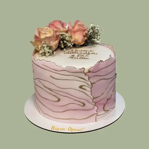 Pink Floral Cake – Elegant Anniversary Cake
